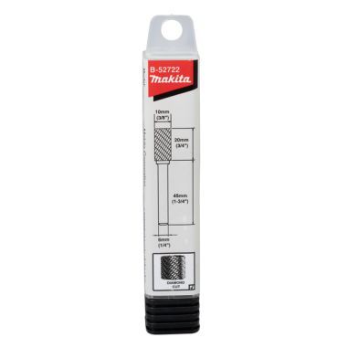 FRAISE LIME 10X20MM Q6 METAL-INOX CYL. EN BOUT - B 52722 - 0088381470070 - D'ORIGINE MAKITA
