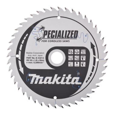 LAME TCT BA 165-20-44 SPE LAMIN - B 53213 - 3240890934703 - D'ORIGINE MAKITA