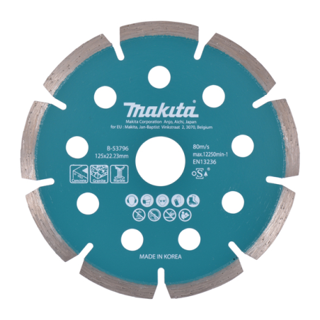 DISQUE DIAMANT FIN 125X1,6X22,23MM / B 53796 / 0088381475983 - D'ORIGINE MAKITA