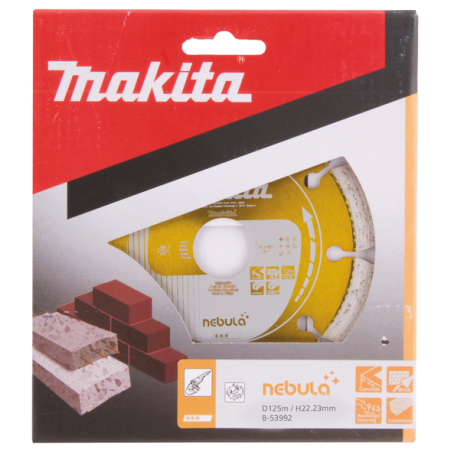 DISQUE DIAMANT NEBULA LASER 125X22,23 MM / B 53992 / 0088381476492 - D'ORIGINE MAKITA