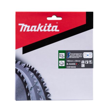 LAME TCT 190mmx44T POUR BOIS - B 54455 - 0088381477604 - D'ORIGINE MAKITA