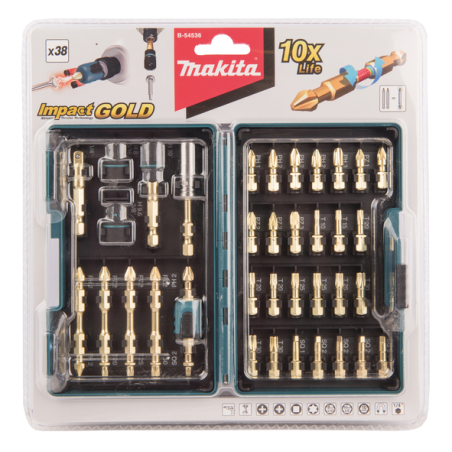 COFFRET 38 PCS VISSAGE IMPACT GOLD / B 54536 / 0088381477857 - D'ORIGINE MAKITA COFFRET 38 PCS VISSAGE IMPACT GOLD / B 54536 / 0088381477857 - D'ORIGINE MAKITA