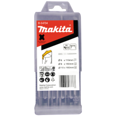 COFFRET 5 FORETS STD SDS PLUS 6 2x8 2x10 MM / B 54704 / 0088381478427 - D'ORIGINE MAKITA