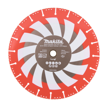 DISQUE DIAMANT 302x25.4mm / B 55332 / 0088381482059 - D'ORIGINE MAKITA