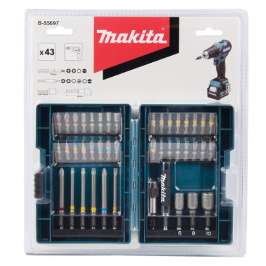 COFFRET EMBOUTS DE VISSAGE (43 PCS) / B 55697 / 0088381481359 - D'ORIGINE MAKITA