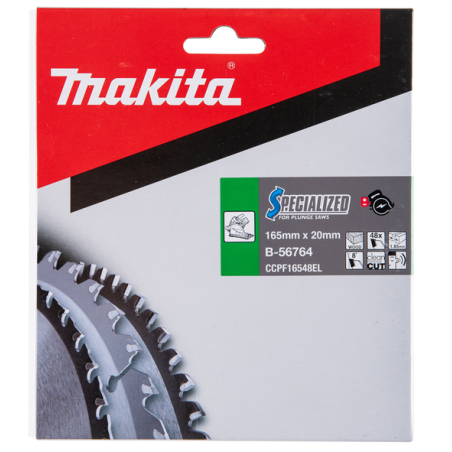 LAME CARBURE BOIS SPE PLO+BATT 165X20MM 48D - B 56764 - 3240890934758 - D'ORIGINE MAKITA