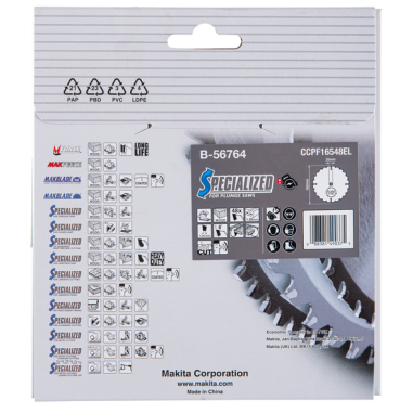 LAME CARBURE BOIS SPE PLO+BATT 165X20MM 48D - B 56764 - 3240890934758 - D'ORIGINE MAKITA