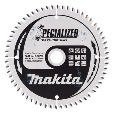 LAME CARBURE MDF SPE PLO+BATT 165X20MM 60D - B 56786 - 3240890934772 - D'ORIGINE MAKITA