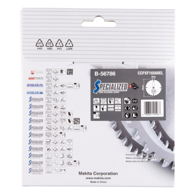 LAME CARBURE MDF SPE PLO+BATT 165X20MM 60D - B 56786 - 3240890934772 - D'ORIGINE MAKITA