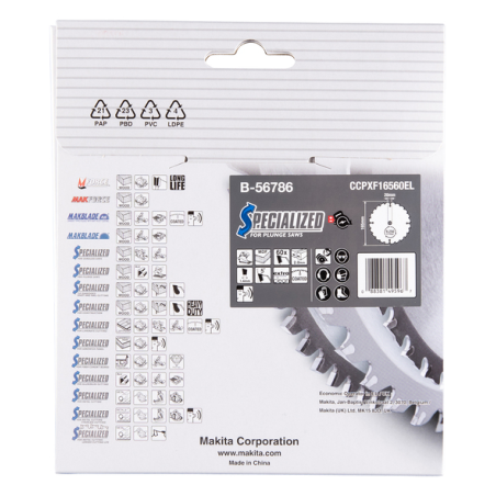 LAME CARBURE MDF SPE PLO+BATT 165X20MM 60D - B 56786 - 3240890934772 - D'ORIGINE MAKITA