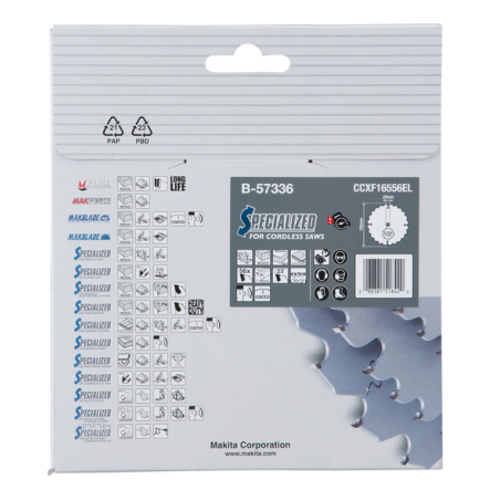 LAME CARBURE MULTI BOIS EFFICUT 165X20MM 56D - B 57336 - 0088381518420 - D'ORIGINE MAKITA