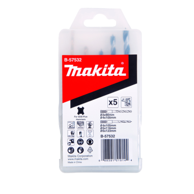 COFFRET 5 FORETS SDS PLUS / B 57532 / 0088381519144 - D'ORIGINE MAKITA