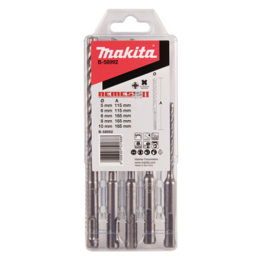 COFFRET DE FORETS SDS PLUS 4T NEMESIS II (5 PCS) / B 58992 / 0088381521888 - D'ORIGINE MAKITA COFFRET DE FORETS SDS PLUS 4T NEMESIS II (5 PCS) / B 58992 / 0088381521888 - D'ORIGINE MAKITA
