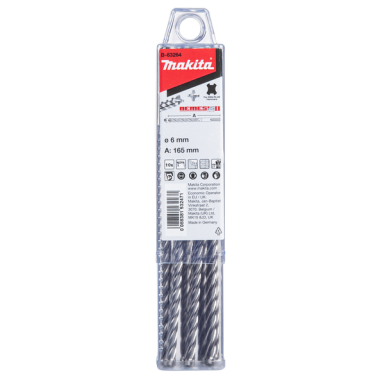 LOT DE 10 FORETS SDS PLUS NEMESIS2 6X160MM - B 63264 - 0088381532471 - D'ORIGINE MAKITA