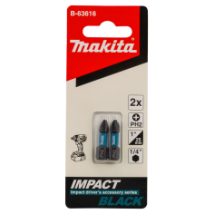 EMBOUT IMPACT BLACK PH2 25MM 2PCS / B 63616 / 0088381532884 - D'ORIGINE MAKITA 2