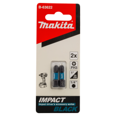 EMBOUT IMPACT BLACK PH3 25MM 2PCS / B 63622 / 0088381532891 - D'ORIGINE MAKITA 2