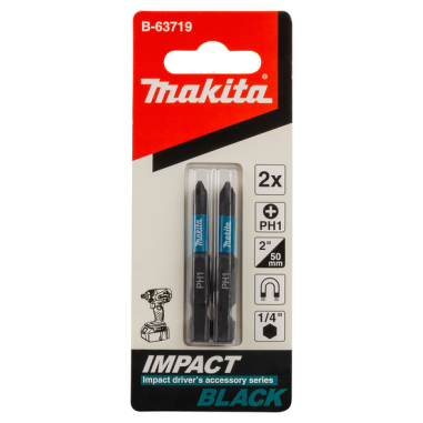 EMBOUT IMPACT BLACK PH1 50MM 2PCS / B 63719 / 0088381532983 - D'ORIGINE MAKITA