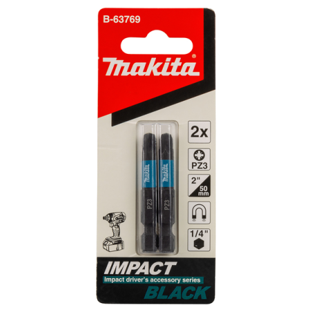 EMBOUT IMPACT BLACK PZ3 50MM 2PCS / B 63769 / 0088381533034 - D'ORIGINE MAKITA
