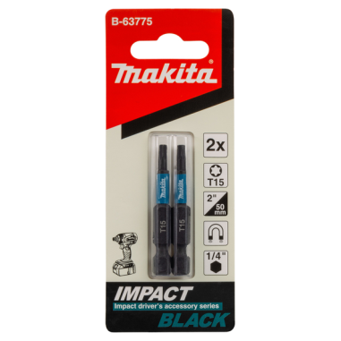 EMBOUT IMPACT BLACK T15 50MM 2PCS / B 63775 / 0088381533041 - D'ORIGINE MAKITA