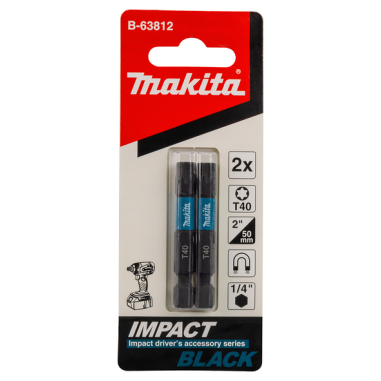EMBOUT IMPACT BLACK T40 50MM 2PCS / B 63812 / 0088381533089 - D'ORIGINE MAKITA