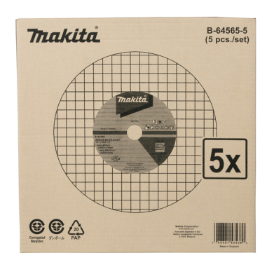 DISQUE TRONC INOX 355X2,8X25,4MM A30P (5 PCS) / B 64565 5 / 0088381535380 - D'ORIGINE MAKITA