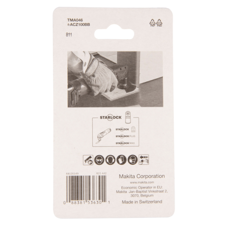 LAME SEGMENT BIM STARLOCK 100MM BOIS-METAL - B 64808 - 0088381536301 - D'ORIGINE MAKITA