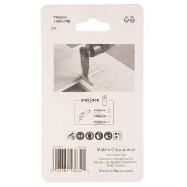 LAME PLONGEANTE BIM STARLOCK 65x40MM BOIS-METAL - B 64820 - 0088381536325 - D'ORIGINE MAKITA
