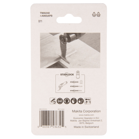 LAME PLONGEANTE BIM STARLOCK 65x40MM BOIS-METAL - B 64820 - 0088381536325 - D'ORIGINE MAKITA
