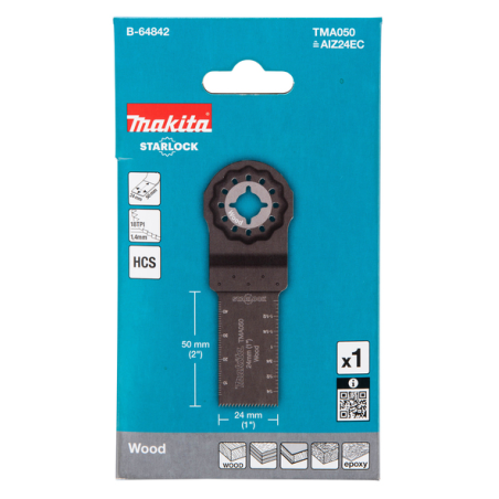 LAME PLONGEANTE HCS STARLOCK 24x50MM BOIS - B 64842 - 0088381536349 - D'ORIGINE MAKITA
