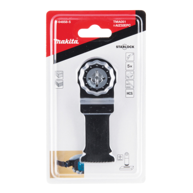 LOT 5 LAMES PLONGEANTES HCS STARLOCK 32x50MM BOIS - B 64858 5 - 0088381536660 - D'ORIGINE MAKITA