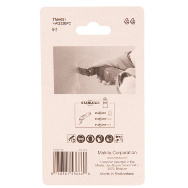 LOT 5 LAMES PLONGEANTES HCS STARLOCK 32x50MM BOIS - B 64858 5 - 0088381536660 - D'ORIGINE MAKITA