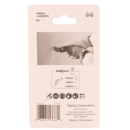 LOT 5 LAMES PLONGEANTES HCS STARLOCK 32x50MM BOIS - B 64858 5 - 0088381536660 - D'ORIGINE MAKITA