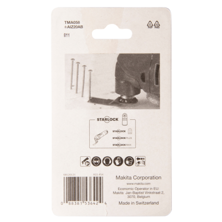 LAME PLONGEANTE BIM STARLOCK 20x30MM METAL - B 64923 - 0088381536424 - D'ORIGINE MAKITA