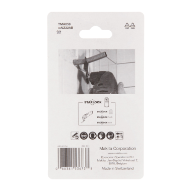 LOT 5 LAMES PLONGEANTES BIM STARLOCK 32x50MM METAL - B 64939 5 - 0088381536738 - D'ORIGINE MAKITA