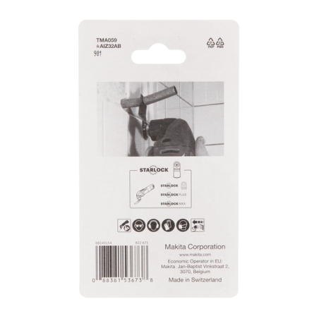 LOT 5 LAMES PLONGEANTES BIM STARLOCK 32x50MM METAL - B 64939 5 - 0088381536738 - D'ORIGINE MAKITA