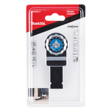 5 LAMES PLONGEANTES BIM METAL 20x40MM TMA060 / B 64945 5 / 0088381536745 - D'ORIGINE MAKITA