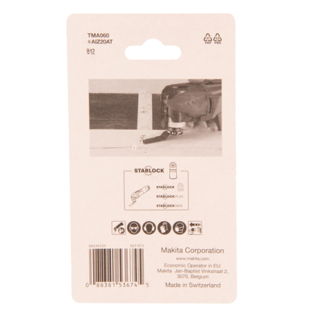 5 LAMES PLONGEANTES BIM METAL 20x40MM TMA060 / B 64945 5 / 0088381536745 - D'ORIGINE MAKITA