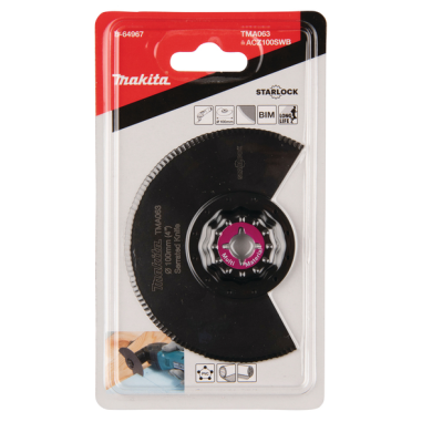 LAME SEGMENT BIM STARLOCK 100MM MOQUETTE - B 64967 - 0088381536462 - D'ORIGINE MAKITA