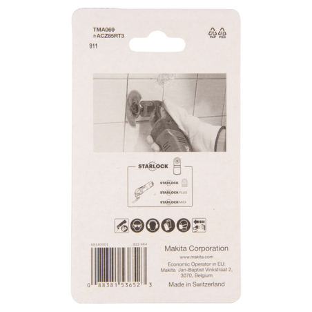 LAME SEGMENT CONC. CARBURE STARLOCK 85MM G30 - B 65028 - 0088381536523 - D'ORIGINE MAKITA