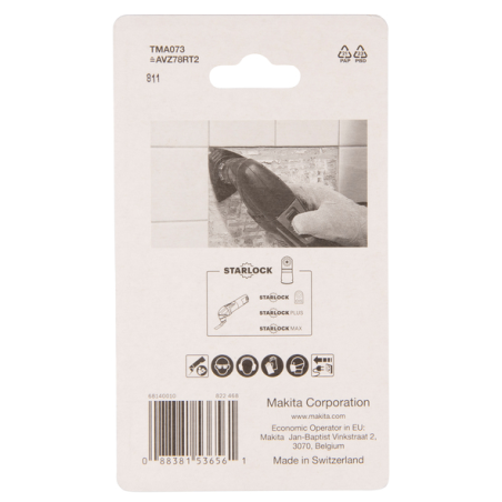 PLATEAU DE PONCAGE CONC. CARBURE STARLOCK 78MM - B 65062 - 0088381536561 - D'ORIGINE MAKITA