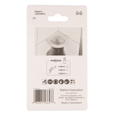 ENLEVE MORTIER CONC. CARBURE STARLOCK 70MM / B 65078 / 0088381536578 - D'ORIGINE MAKITA