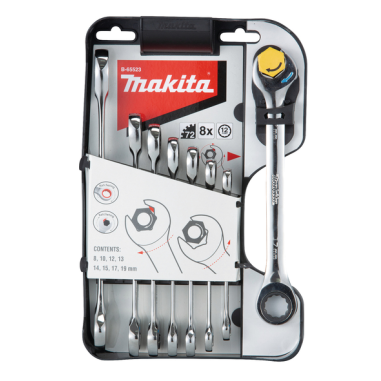 JEU DE 8 CLES MIXTES A SERRAGE RAPIDE - B 65523 - 0088381537469 - D'ORIGINE MAKITA