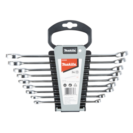 ENSEMBLE CLES MIXTES FOURCHES ET OEIL, 9PCS / B 65539 / 0088381537476 - D'ORIGINE MAKITA