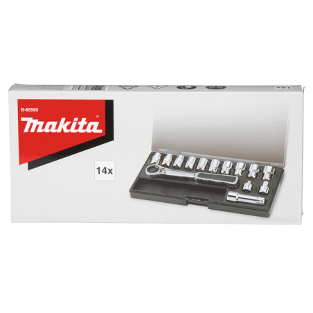 ENSEMBLE CLE A CLIQUET ORIENTABLE 14PCS / B 65595 / 0088381537537 - D'ORIGINE MAKITA