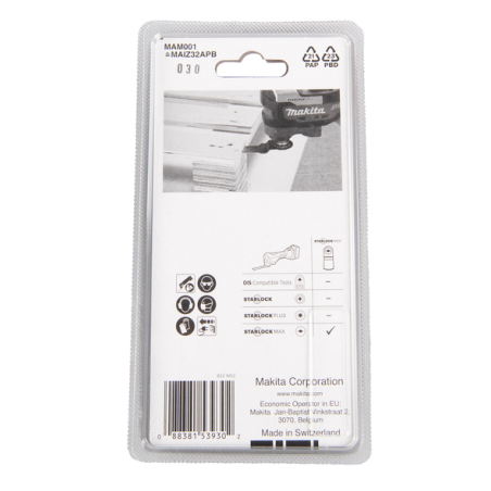LAME PLONGEANTE STARLOCK MAX BOIS METAL - B 66400 - 0088381539302 - D'ORIGINE MAKITA