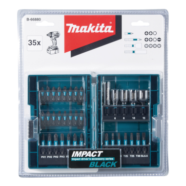 COFFRET IMPACT BLACK 35PCS / B 66880 / 0088381540018 - D'ORIGINE MAKITA COFFRET IMPACT BLACK 35PCS / B 66880 / 0088381540018 - D'ORIGINE MAKITA