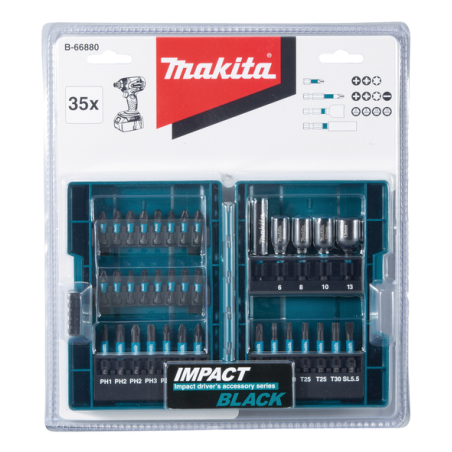 COFFRET IMPACT BLACK 35PCS / B 66880 / 0088381540018 - D'ORIGINE MAKITA COFFRET IMPACT BLACK 35PCS / B 66880 / 0088381540018 - D'ORIGINE MAKITA