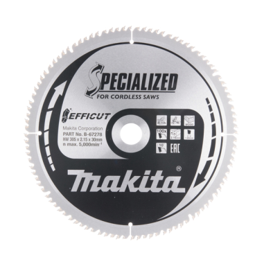 LAME CARBURE EFFICUT 305x30x100T - B 67278 - 0088381541046 - D'ORIGINE MAKITA