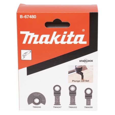 KIT BOIS-METAL STARLOCK 4PCS (TMA045-047-053-058) - B 67480 - 0088381541145 - D'ORIGINE MAKITA