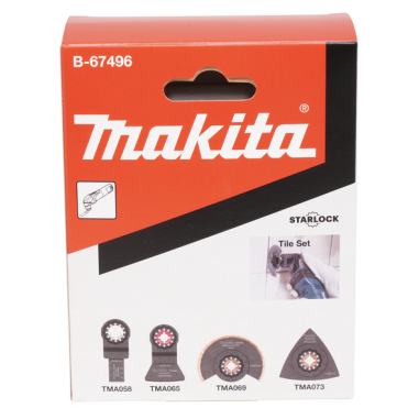 KIT CARRELAGE STARLOCK 4PCS (TMA058-065-069-073) - B 67496 - 0088381541152 - D'ORIGINE MAKITA